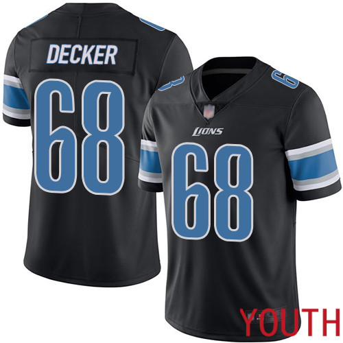 Detroit Lions Limited Black Youth Taylor Decker Jersey NFL Football #68 Rush Vapor Untouchable->youth nfl jersey->Youth Jersey